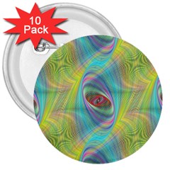 Ellipse Pattern Elliptical Abstract 3  Buttons (10 Pack)  by Wegoenart