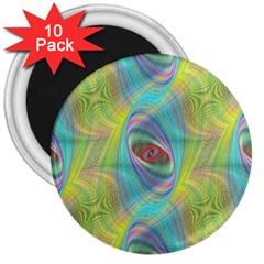 Ellipse Pattern Elliptical Abstract 3  Magnets (10 Pack)  by Wegoenart