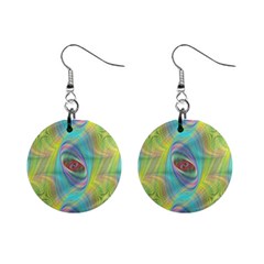 Ellipse Pattern Elliptical Abstract Mini Button Earrings by Wegoenart