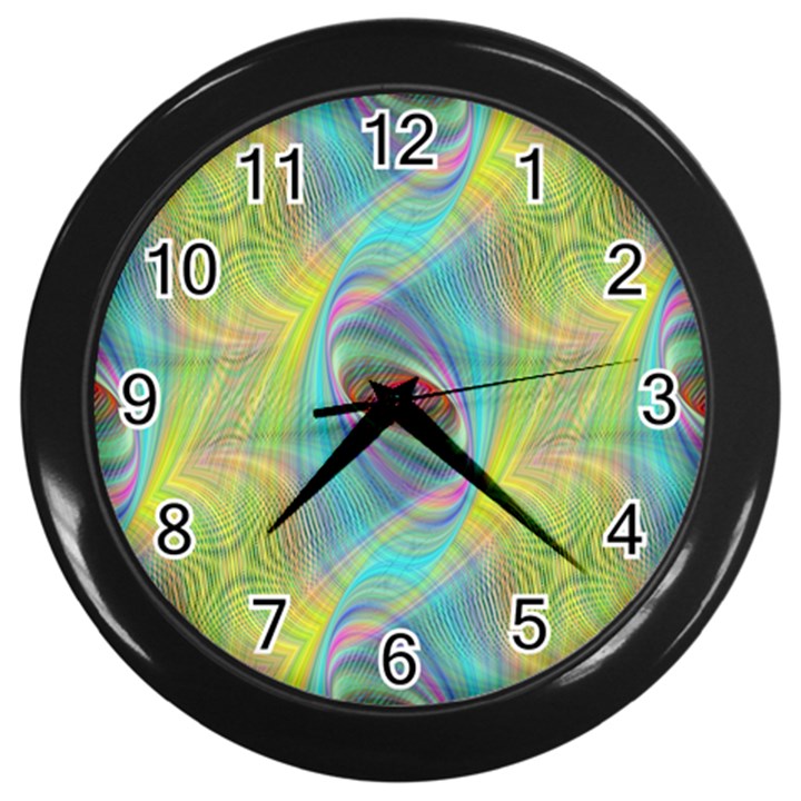 Ellipse Pattern Elliptical Abstract Wall Clock (Black)