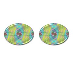 Ellipse Pattern Elliptical Abstract Cufflinks (oval) by Wegoenart