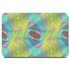 Ellipse Pattern Elliptical Abstract Large Doormat  by Wegoenart