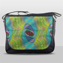 Ellipse Pattern Elliptical Abstract Messenger Bag by Wegoenart