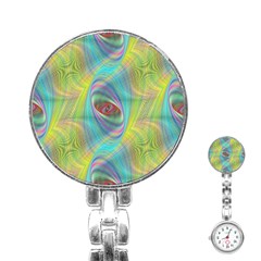 Ellipse Pattern Elliptical Abstract Stainless Steel Nurses Watch by Wegoenart