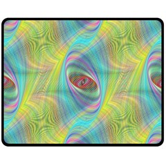 Ellipse Pattern Elliptical Abstract Double Sided Fleece Blanket (medium)  by Wegoenart