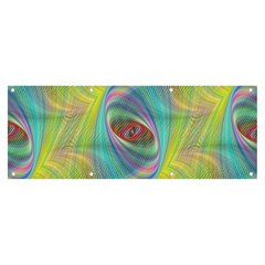 Ellipse Pattern Elliptical Abstract Banner And Sign 8  X 3  by Wegoenart