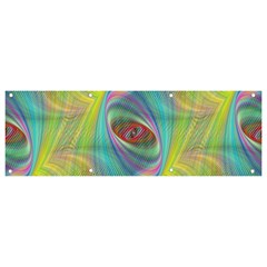 Ellipse Pattern Elliptical Abstract Banner And Sign 9  X 3  by Wegoenart