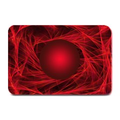 Red Abstract Scratched Doodle Grease Plate Mats by Wegoenart