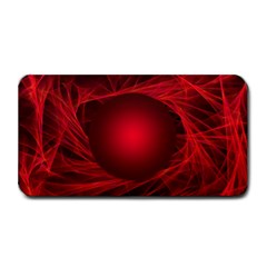 Red Abstract Scratched Doodle Grease Medium Bar Mats by Wegoenart