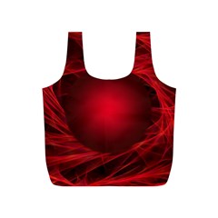 Red Abstract Scratched Doodle Grease Full Print Recycle Bag (s) by Wegoenart