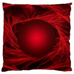 Red Abstract Scratched Doodle Grease Large Flano Cushion Case (One Side) Front