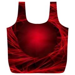 Red Abstract Scratched Doodle Grease Full Print Recycle Bag (xxl) by Wegoenart