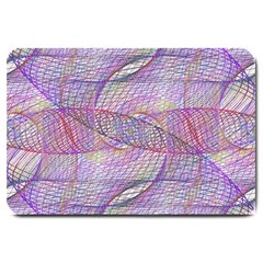 Purple Background Abstract Pattern Large Doormat  by Wegoenart