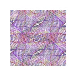 Purple Background Abstract Pattern Square Satin Scarf (30  X 30 ) by Wegoenart