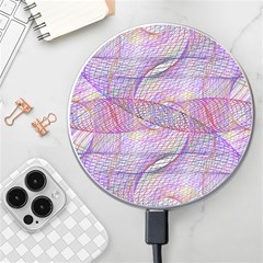 Purple Background Abstract Pattern Wireless Charger by Wegoenart