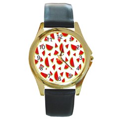 Fruit Round Gold Metal Watch by nateshop