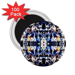 Cobalt Symmetry 2 25  Magnets (100 Pack)  by kaleidomarblingart