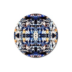 Cobalt Symmetry Magnet 3  (round) by kaleidomarblingart