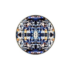 Cobalt Symmetry Hat Clip Ball Marker (10 Pack) by kaleidomarblingart