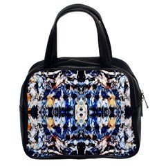 Cobalt Symmetry Classic Handbag (two Sides) by kaleidomarblingart