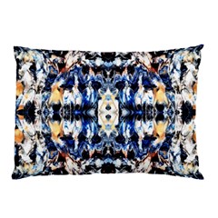 Cobalt Symmetry Pillow Case by kaleidomarblingart