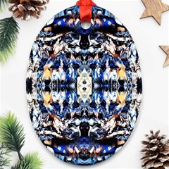 Cobalt Symmetry Ornament (oval)