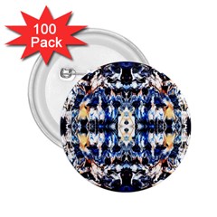 Cobalt Symmetry 2 25  Buttons (100 Pack)  by kaleidomarblingart