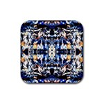 Cobalt symmetry Rubber Coaster (Square) Front