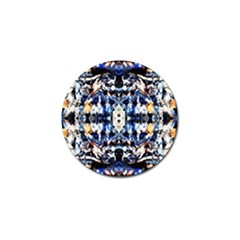 Cobalt Symmetry Golf Ball Marker (4 Pack) by kaleidomarblingart