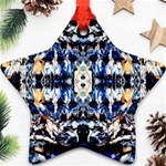 Cobalt symmetry Star Ornament (Two Sides) Back