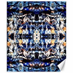 Cobalt Symmetry Canvas 8  X 10  by kaleidomarblingart