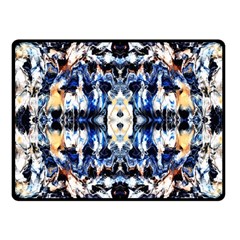 Cobalt Symmetry Fleece Blanket (small) by kaleidomarblingart