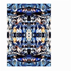 Cobalt Symmetry Large Garden Flag (two Sides) by kaleidomarblingart