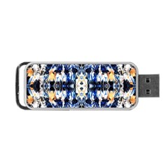 Cobalt Symmetry Portable Usb Flash (two Sides) by kaleidomarblingart