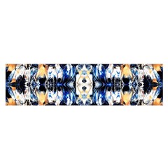 Cobalt Symmetry Oblong Satin Scarf (16  X 60 ) by kaleidomarblingart