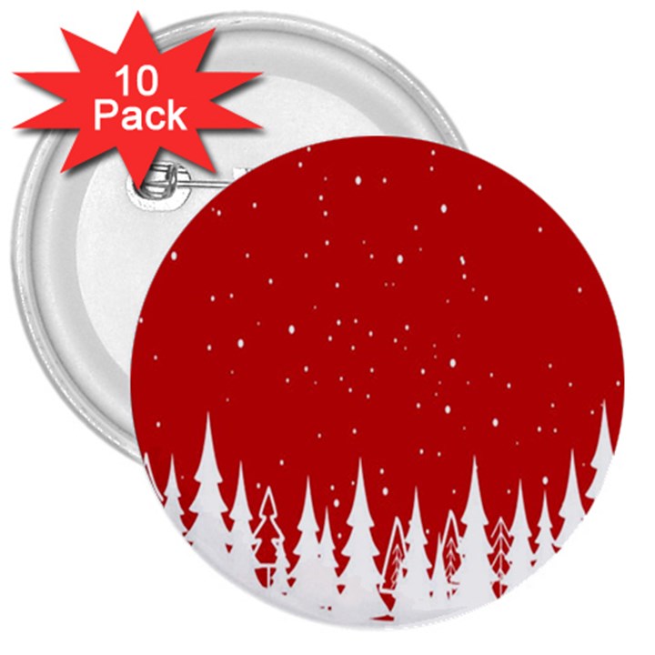 Merry Cristmas,royalty 3  Buttons (10 pack) 