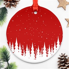 Merry Cristmas,royalty Round Ornament (two Sides)