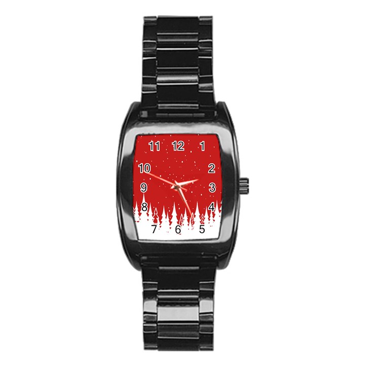 Merry Cristmas,royalty Stainless Steel Barrel Watch