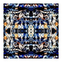 Cobalt Symmetry Banner And Sign 3  X 3  by kaleidomarblingart