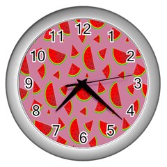 Fruit 1 Wall Clock (silver) by nateshop