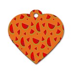 Fruit 2 Dog Tag Heart (Two Sides) Back