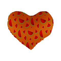 Fruit 2 Standard 16  Premium Flano Heart Shape Cushions by nateshop