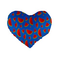 Fruit4 Standard 16  Premium Flano Heart Shape Cushions by nateshop