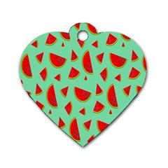 Fruit5 Dog Tag Heart (two Sides) by nateshop