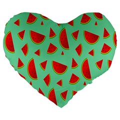 Fruit5 Large 19  Premium Heart Shape Cushions by nateshop