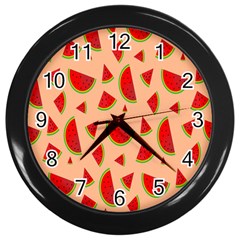 Fruit-water Melon Wall Clock (black) by nateshop