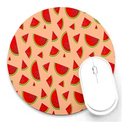 Fruit-water Melon Round Mousepads by nateshop