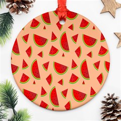 Fruit-water Melon Ornament (round) by nateshop