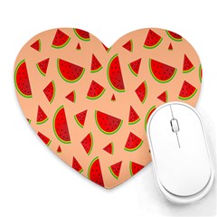 Fruit-water Melon Heart Mousepads by nateshop