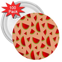 Fruit-water Melon 3  Buttons (100 Pack)  by nateshop